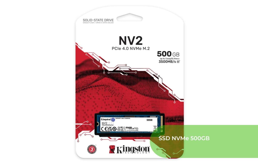 Armazenamento SSD NVMe 500GB