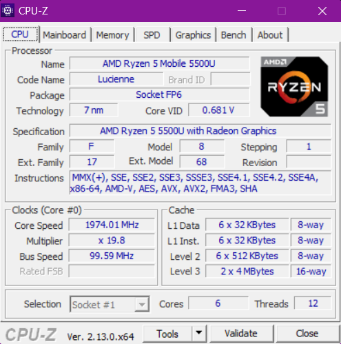 Verificando o processador Ryzen