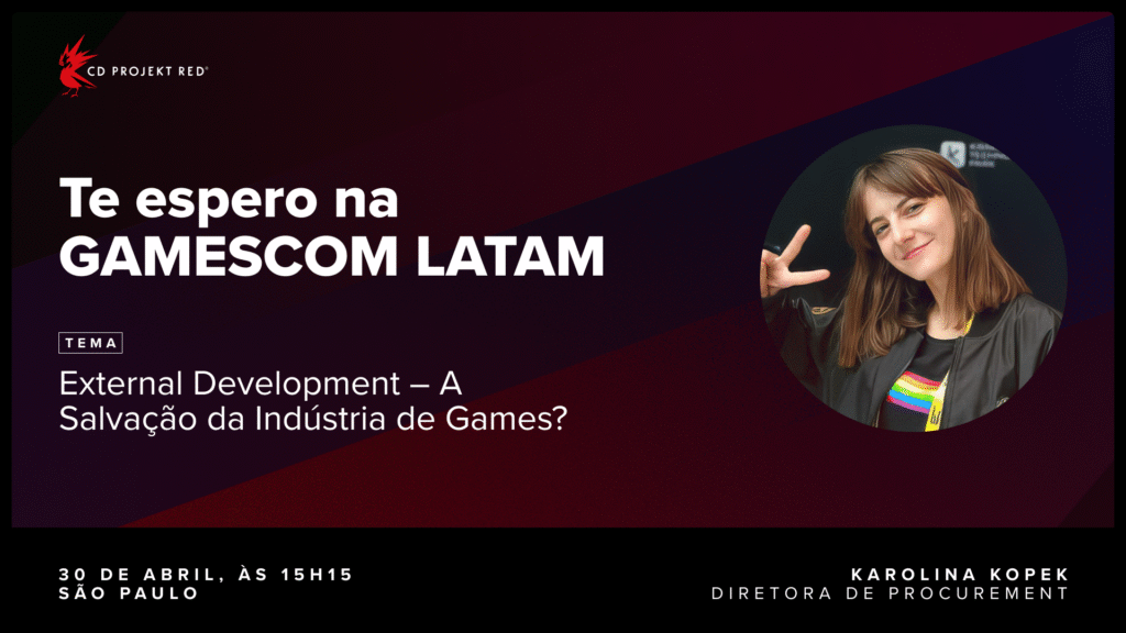 Painéis do evento com a CD PROJEKT RED