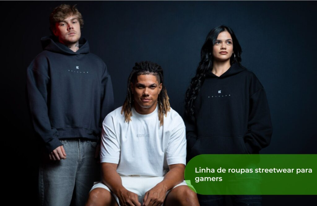 linha de roupas streetwear para gamers