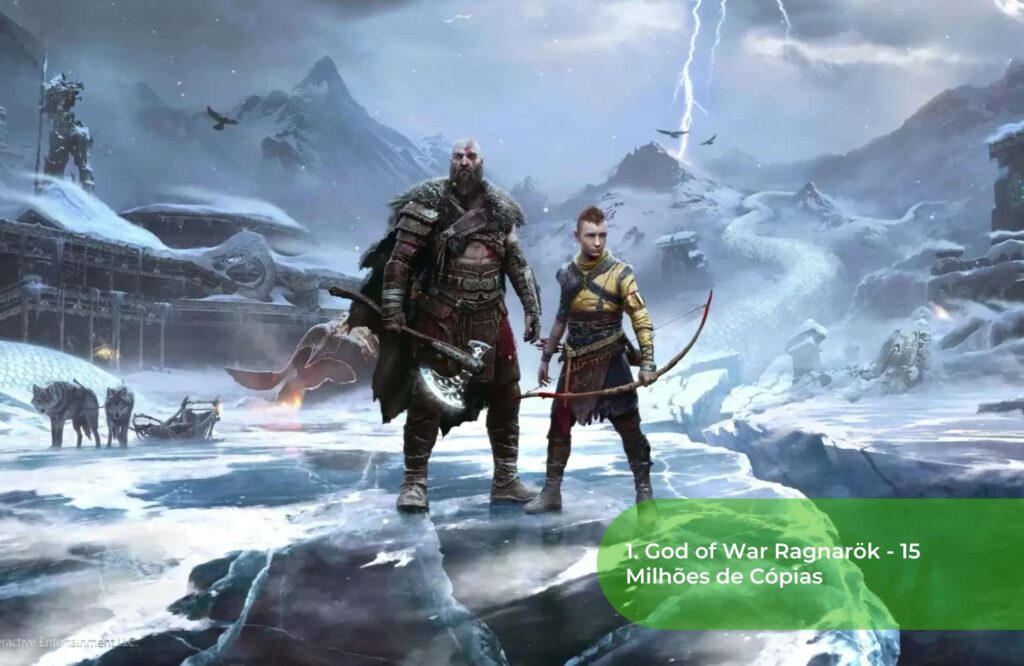 1. God of War Ragnarök - 15 Milhões de Cópias