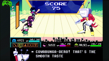 Como é a batalha contra Tenna em Deltarune