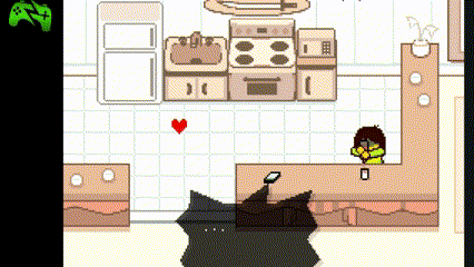 Kris tomando achocolatado em Deltarune história